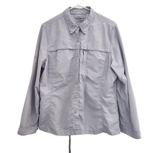 LL Bean Womens Lightweight Outdoors Long Sleeve Purple Breathable Shirt Size M